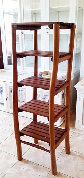 Teak Log Shelf